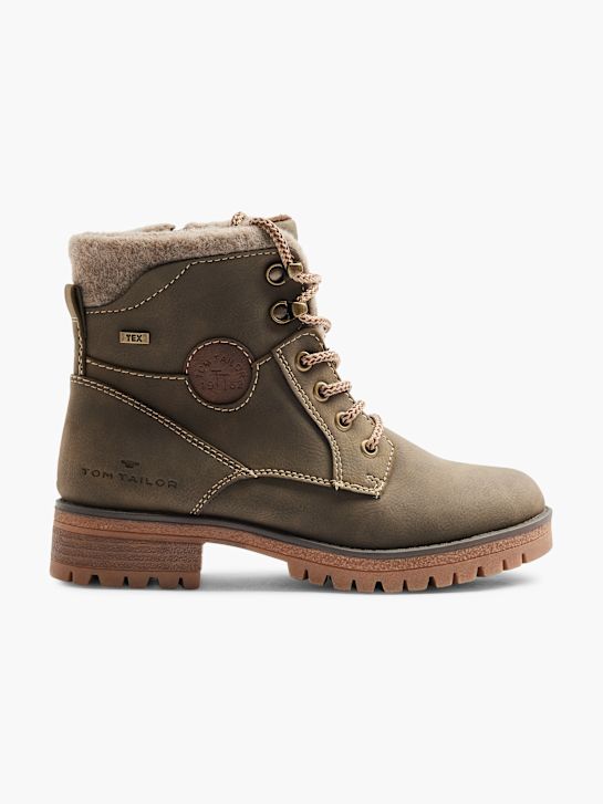 TOM TAILOR Bottes à lacets Kaki 4407 1