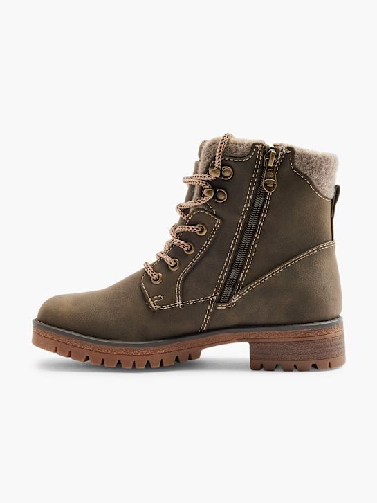 TOM TAILOR Ghete cu șireturi Kaki 4407 2