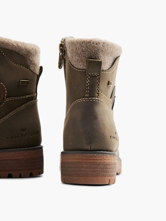 TOM TAILOR Bottes à lacets Kaki 4407 4