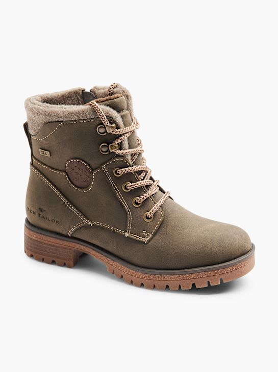 TOM TAILOR Bottes à lacets Kaki 4407 6