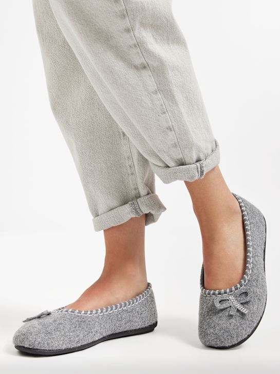 Casa mia Chaussons fourrés Gris 23380 7