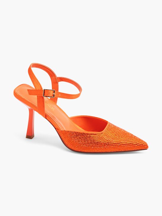 Catwalk Lodičky s otevřenou patou Oranžová 2720 6