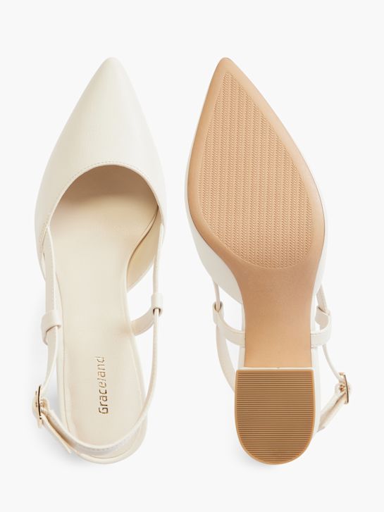 Graceland Zapatos abiertos de tacón Blanco roto 6414 3