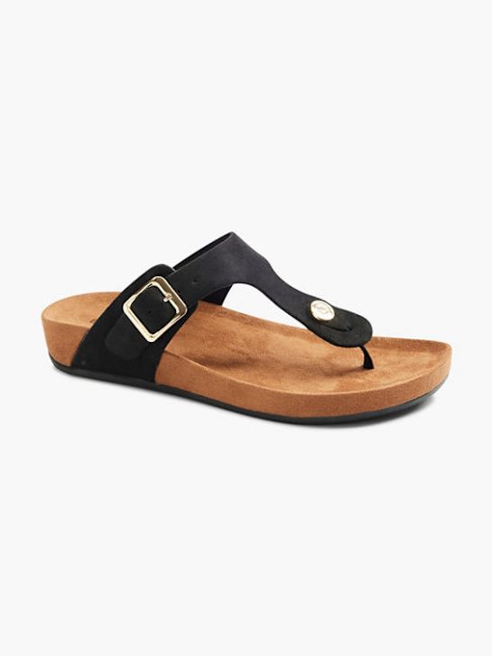 Graceland Sandal med tårem Svart 7340 6