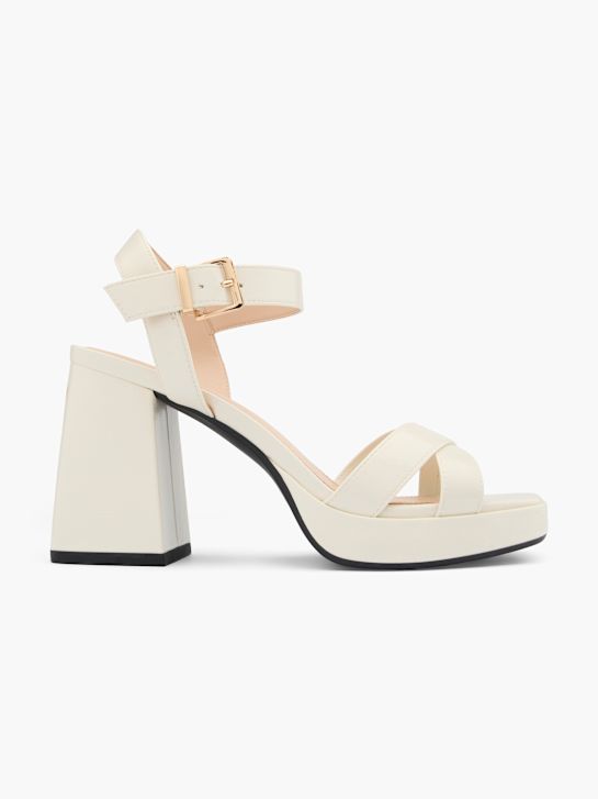 Catwalk Sandale cu toc Crem 2795 1