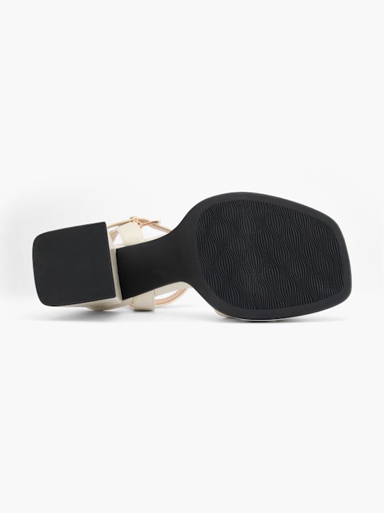 Catwalk Sandale cu toc Crem 2795 4
