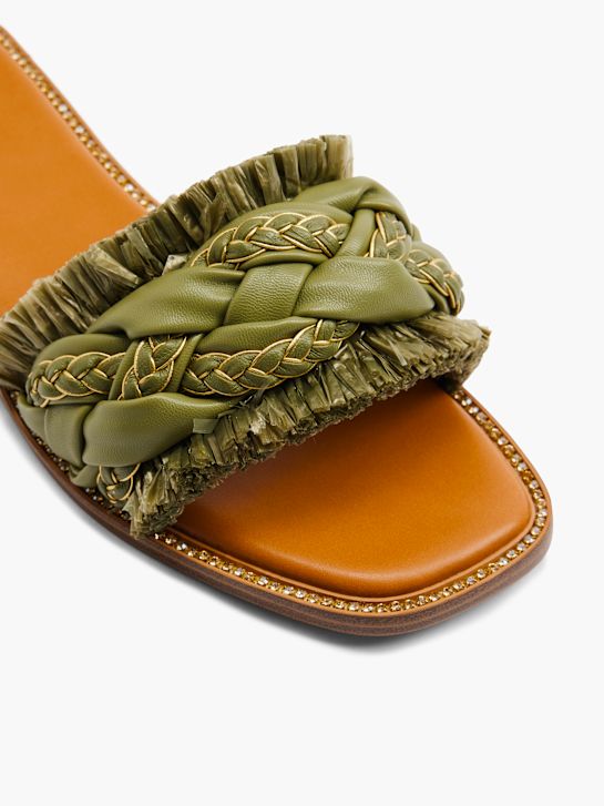 Catwalk Flache Pantolette Khaki 20895 2