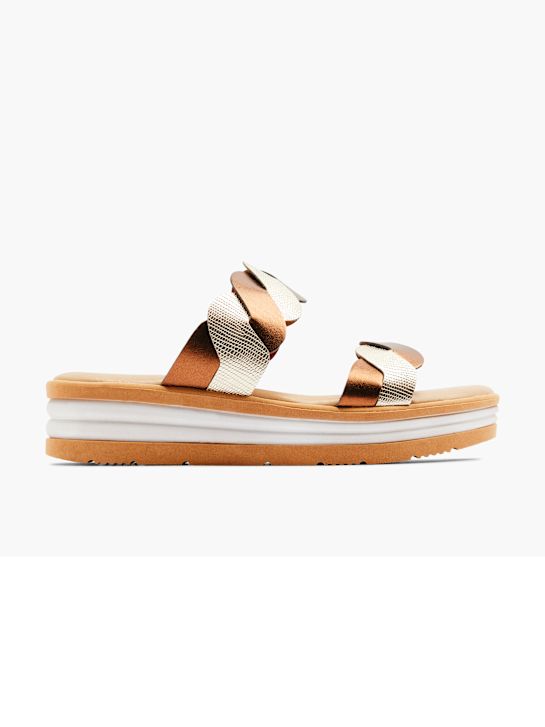 Graceland Flache Pantolette Bronze 9161 1