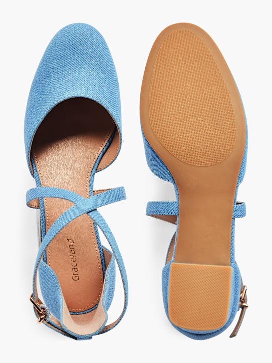 Graceland Sapato de salto com fivela Azul 5579 3
