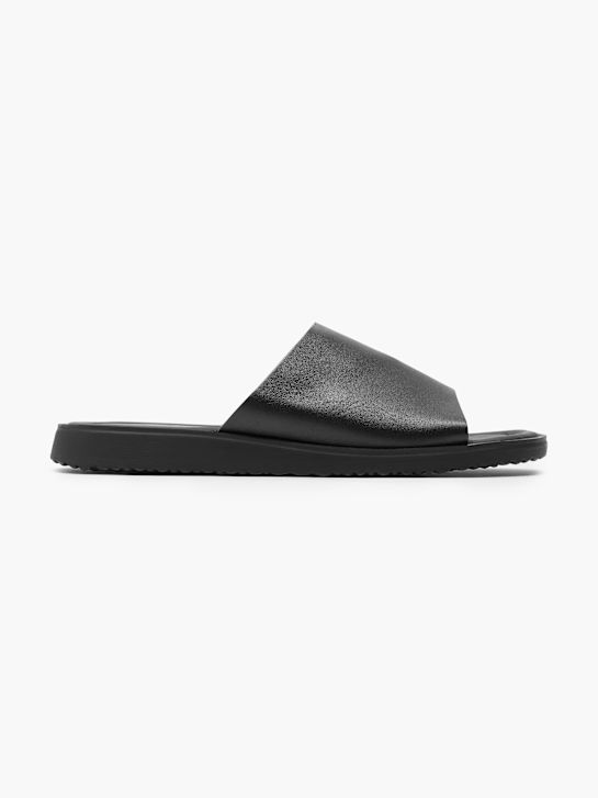 AM SHOE Flache Pantolette Schwarz 20458 1