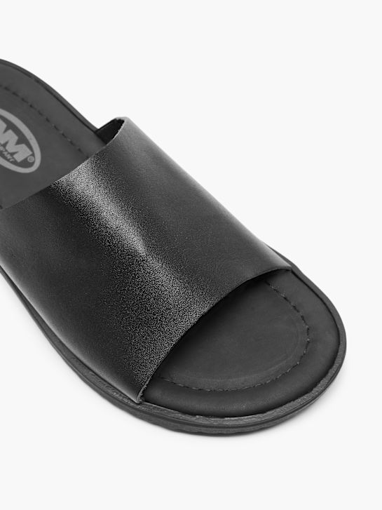 AM SHOE Flache Pantolette Schwarz 20458 2