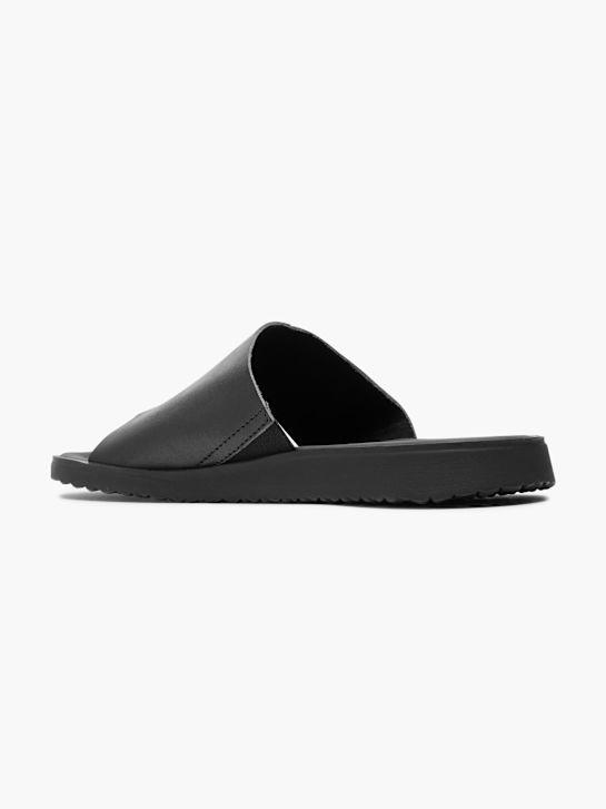 AM SHOE Flache Pantolette Schwarz 20458 3
