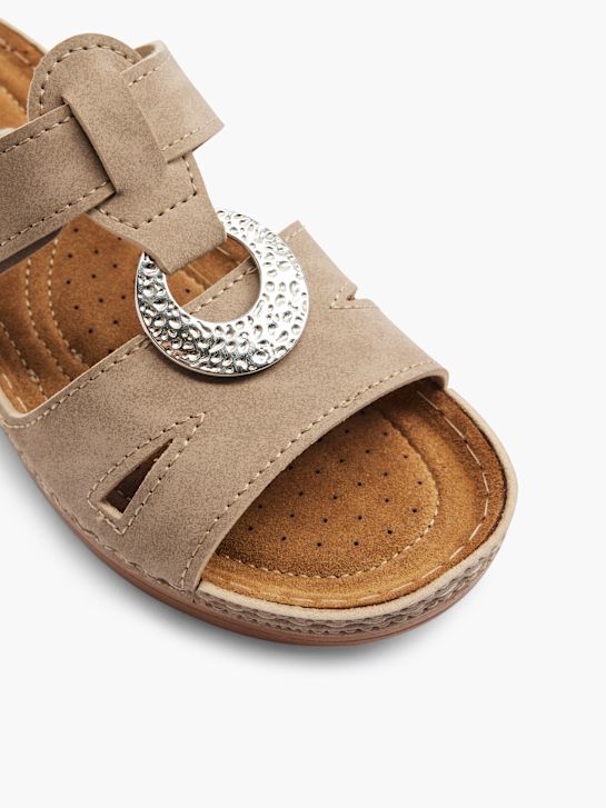 Easy Street Flache Pantolette Beige 12345 2