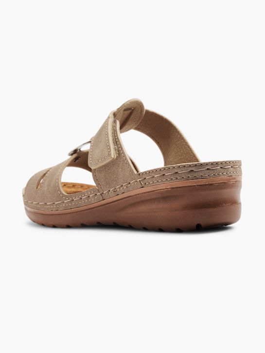 Easy Street Flache Pantolette Beige 12345 3
