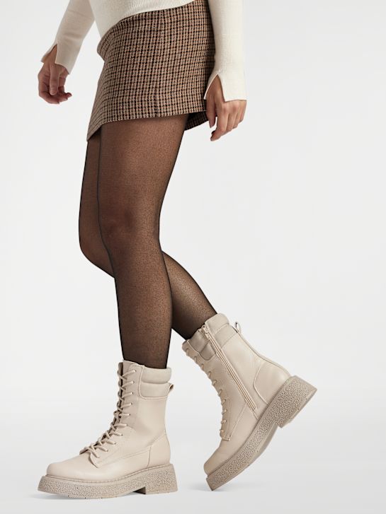 Catwalk Čizme s vezicama Bež 2947 5