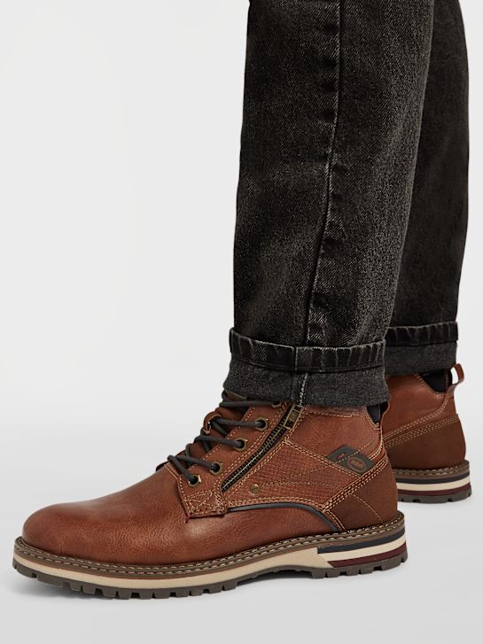 AM SHOE Botki sznurowane Brązowy 12868 5