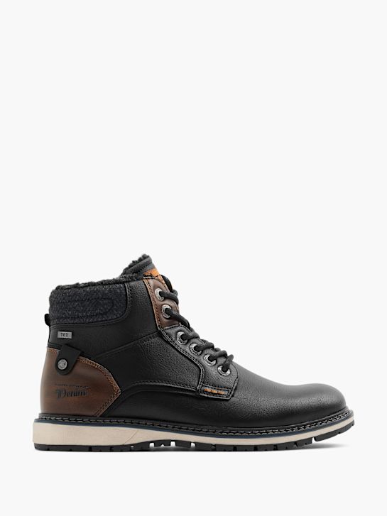 TOM TAILOR Botki sznurowane Czarny 3018 1