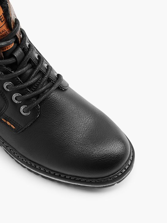 TOM TAILOR Botki sznurowane Czarny 3018 2