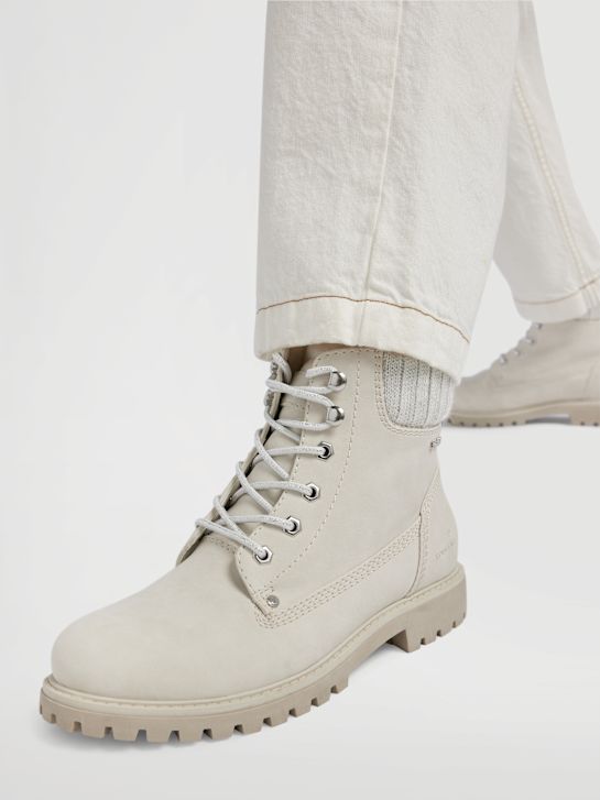 TOM TAILOR Čizme s vezicama Krem 6675 6