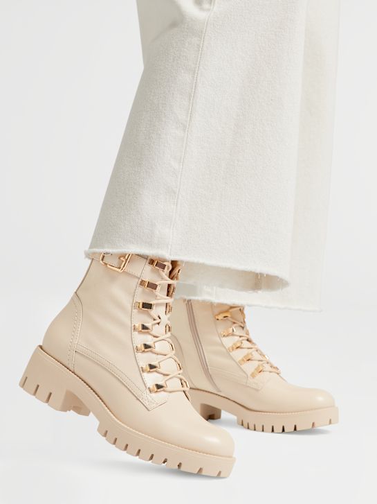 Graceland Bottes à lacets Beige 3973 5