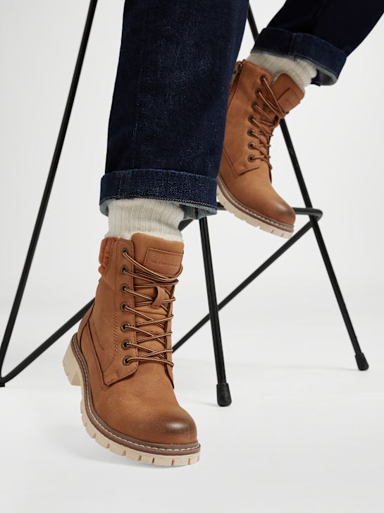 TOM TAILOR Schnürboots Cognac 6687 5
