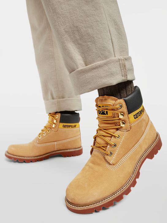 Caterpillar Bottes à lacets Camel DEICHMANN