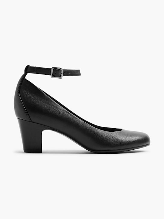 5th Avenue Escarpins à boucle Noir 13183 1
