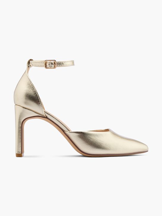 Claudia Ghizzani Pump med spænde Guld 11060 1