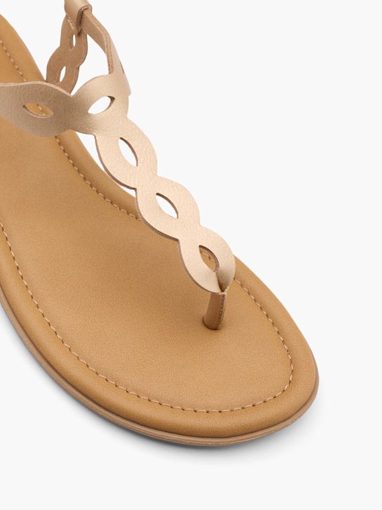 Graceland Toe thong sandal Gold 12939 2