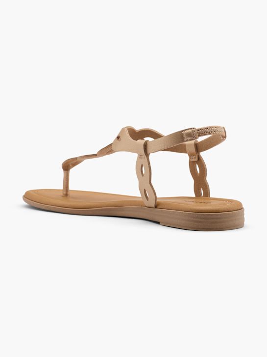 Graceland Toe thong sandal Gold 12939 3