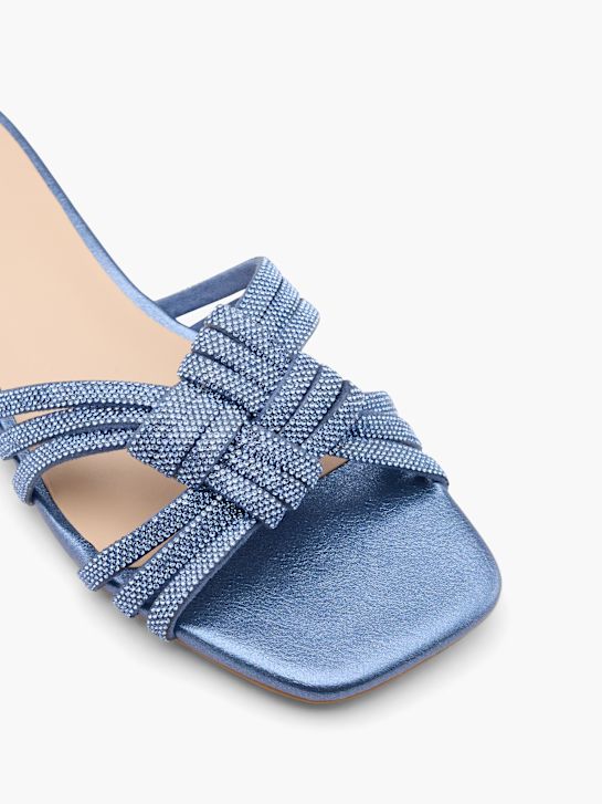 Catwalk Flache Pantolette Blau 18220 2