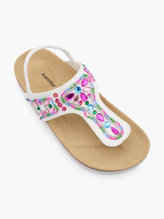 Graceland Sandal med tårem Vit 11913 2