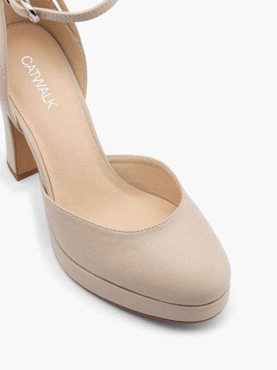 Catwalk Topuklu Ayakkabı Krem 18310 2