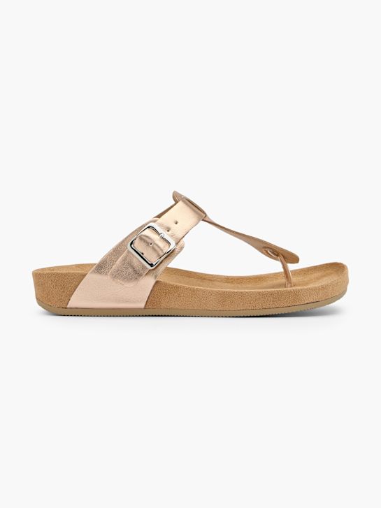 Graceland Sandal med tå-split Guld 13056 1