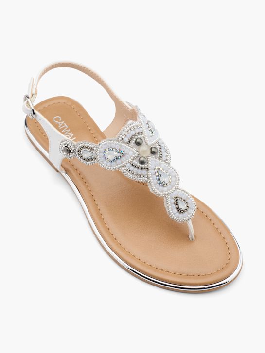 Catwalk Sandalias de dedo Blanco 12903 2