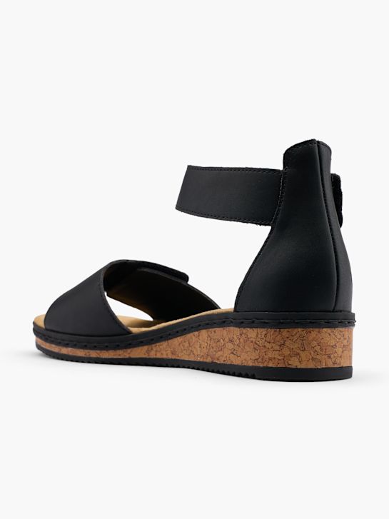 Rieker Sandale Schwarz 28367 3