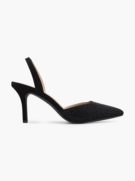 Catwalk Slingback salonarji Črna 14676 1