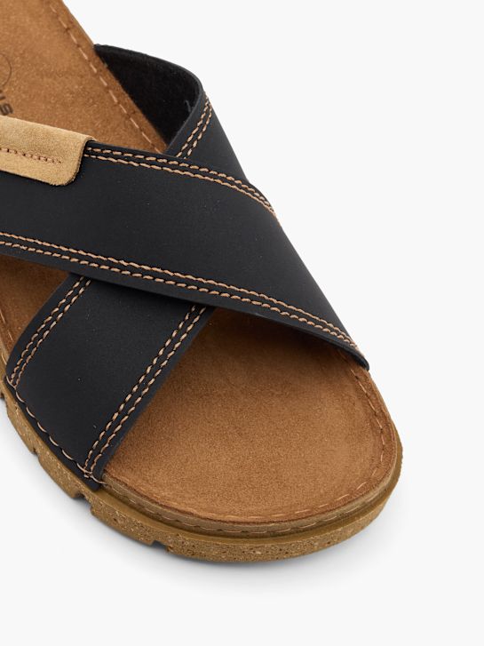 Memphis One Flache Pantolette Schwarz 15561 2