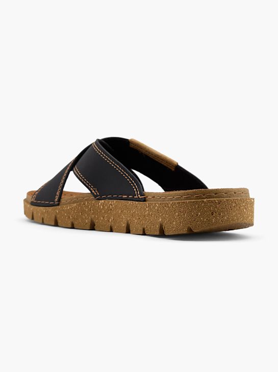 Memphis One Flache Pantolette Schwarz 15561 3