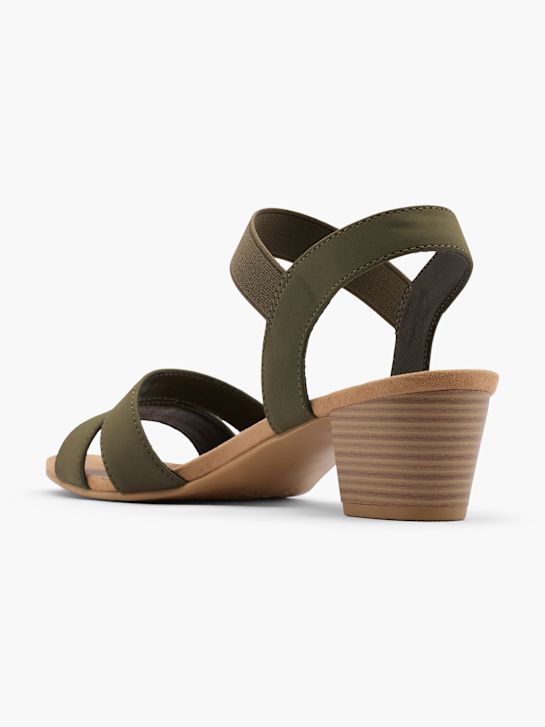 Graceland Højhælet sandal Khaki 15886 3