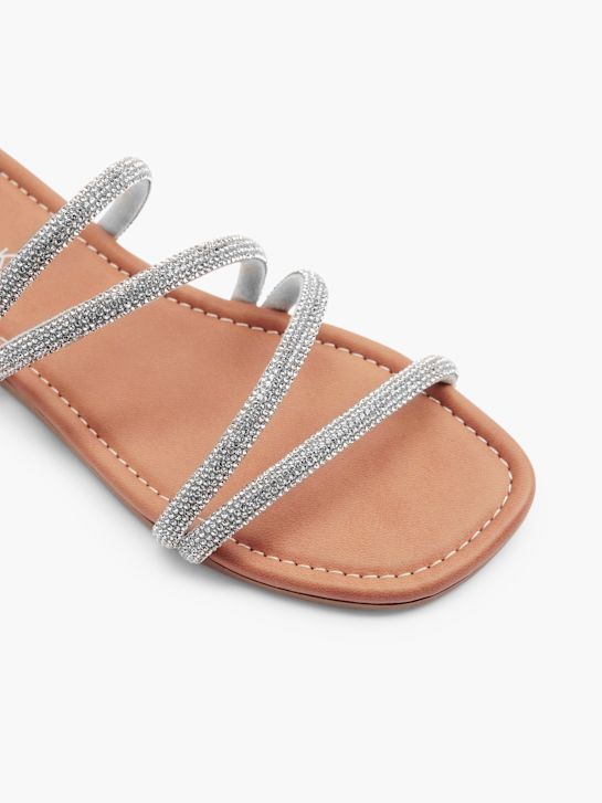 Catwalk Įspiriami bateliai plokščiu padu Sidabro 15921 2