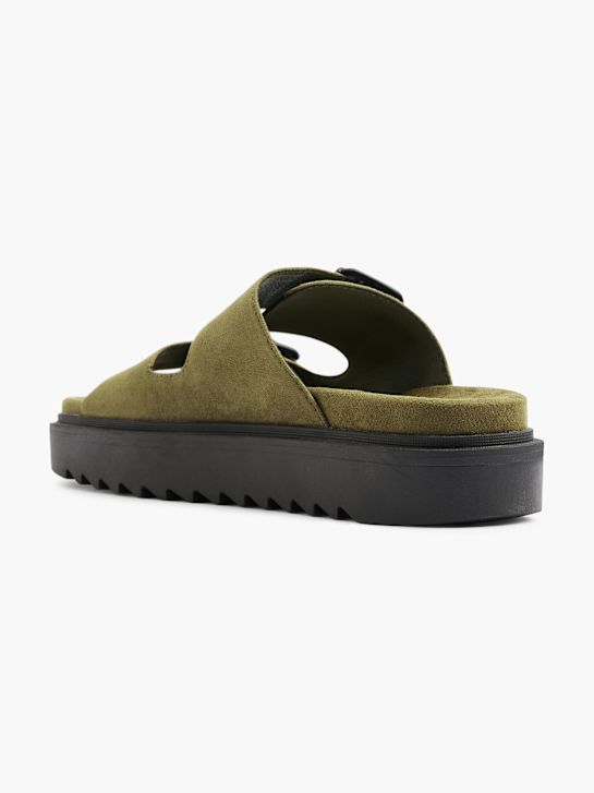 Catwalk Tieffuß Pantolette Olive 16037 3