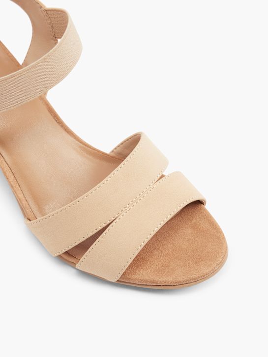 Graceland Högklackad sandal Beige 19045 2