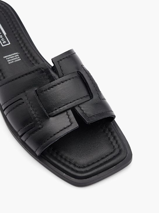 5th Avenue Flache Pantolette Schwarz 26756 2