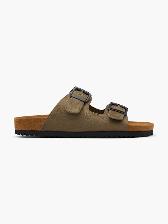 Graceland Flache Pantolette Khaki 29776 1