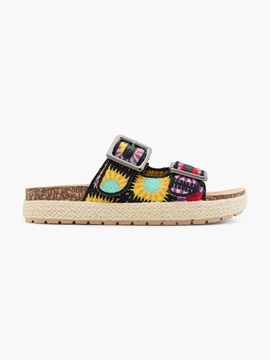 Catwalk Chinelo com palmilha alta Preto 31136 1