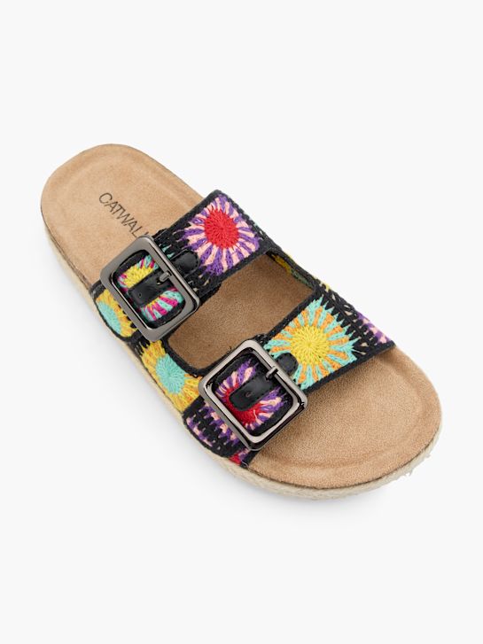 Catwalk Chinelo com palmilha alta Preto 31136 2