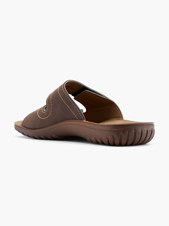 Memphis One Flache Pantolette Braun 32255 3