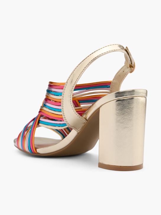 Graceland Högklackad sandal Guld 37328 3