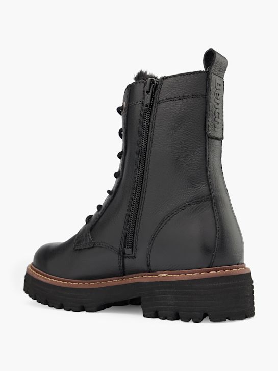 Damen Leather Boots Esprit Boots Winter Bench Schnürboots Schwarz